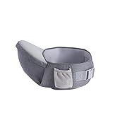 ebrainit Hipseat Babytragesitz verstellbare Lordosenstütze mit Seitentaschen für 4 Monate bis 17 kg mit atmungsaktiver und schweißhemmender 3D-Mesh-Oberfläche