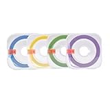 4 Rollen Zahnpolierstreifen, Jede Rolle ist 6 m lang und 4 mm breit, 20/30/50um, Zahn Schleifpapier, Farbige Polierstreifen auf Rollen, Zur Reinigung der Zahnzwischenräume