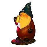 GNOME Solar-Dekoration, Gnome für den Außenbereich – Garten Gnomes Outdoor | Skulptur Beleuchtung Harz