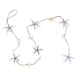 Veemoon Holz Seestern Hängeornament Weiß Kreative Hängende Wanddekoration für Wohnzimmer Türvorhang Maritimes Wohndekor