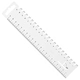 1Pcs Lineal Nähen,Nählineal,Handmaß Nähen,Schneiderlineal,Handmaß,Patchwork Lineal,Kunststoffmaterial,Weiß,21cm
