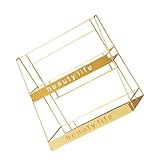 Toyvian Eisen Aufbewahrungsregal mit Doppelten Etagen Kosmetik Organizer für Badezimmer und Schlafzimmer Kompakter Tischaufsteller Rostfrei Stabile Struktur Vielseitige