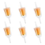 6 Stücke Kraftstofffilter, Benzinfilter Universal 6-8mm, Benzinfilter Moped, Mehrweg Motorrad Dieselfilter, Gasöl Flüssigkeitsfilter, Kunststoff Sprit Filter für Motorrad, Rasenmäher, Roller, Mofa