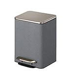 XANAYXWJ Mülleimer, leichter Luxus-Mülleimer aus Edelstahl mit Abdeckung, nordisches modernes Badezimmer, Toilette, Büro, Mülleimer, Küche, Badezimmer (Farbe: 21 l/5,5 Gallonen) (12 l/3,1 Gallonen, 12