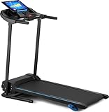 Gymtek XT500 Faltbares Laufband für Zuhause, Laufband mit 10 km/h und 120 kg Maximalgewicht, Neigungsfunktion bis 15%, Bluetooth, 16 Programme, Kompakt und Aufbewahrbar