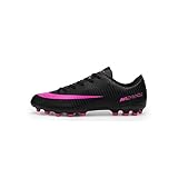 V-Do Atmungsaktive Fußballschuhe Stollen für Herren/Damen Unisex Fußballschuhe Jugend Jungen/Mädchen Trainer,Schwarz,39 EU
