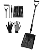 Schneeschaufel,Schneeschaufel Auto,Schneeschieber,Schneeschieber mit Ergonomischem Griff,Große Schneeschaufel Schneeschaufel Abnehmbares 4-in-1-Design,Tragbar schneeschieber für Garten, Autofahrt