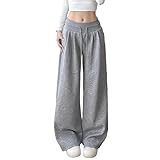 Generisch Hosen Damen Baggy Lang Palazzo Hose Damen Elegant Weites Bein Sommerhose Leicht Luftig Freizeithose Frauen Weite Stoffhose Sommer Yoga Damenhose Mit Gummizug Einfarbig Haushose