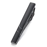 HONEY BEAR Hochwertig Herren Krawattennadel Krawattenklammer Tie Clip aus Edelstahl,5.4cm (schwarz)