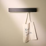 Designfabrik Hamburg Garderobe | Garderobenhaken | Kleiderstange Wandmontage | Garderobenleiste aus Metall | Wandgarderobe mit versteckten Haken | Modernes Design Schwarz 57 cm