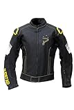 SUDSTAR Motorradjacke MUGELLO, Marke, hochwertiges mattes Rindsleder, CE-Protektoren Level 2, herausnehmbare Thermoweste, Schwarz , XXL