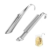 2 Stücks Edelstahl Tee Diffusor,Feinmaschiges Teesieb mit Hakengriff Teeei Edelstahl,Tea Infuser,Feinmaschig Teestab Tee-Sieb,für Tee,Rose, Kaffee,Gewürze, Teefilter,Pfeife, Teesteil