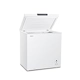 Hisense FT184D4AWYE - Horizontale Gefriertruhe, Korb mit Griff, elektronische Temperaturregelung, mit 142 l Nutzvolumen, leise, 40 dBA, Weiß
