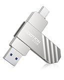 KOOTION USB Stick 512GB USB C Stick USB 3.2 Speicherstick OTG Bis zu 500MB/s 2-in-1 Typ C Flash Laufwerk Externer Speicher Metall für USB-C-iPhone/Android-Smartphone/Tablet/Mac/Laptop/PC,Silber