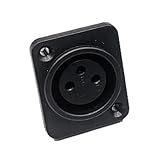 XAGMODSHN XLR-3-Pin Stecker Gerader Anschluss Panelmontage Sichere Verriegelung Gehäuse Aus ABS Legierung Für Umgebungen Mit Geräuschpegel XLR Kabelstecker