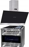 Kaiser Induktions-Standherd HC 93691 IR+AT 9440 ECO Elektro Standherd 90 cm, 5 Kochzonen+Dunstabzugshaube, 90 cm