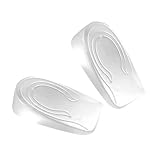 1 Paar Silikon Fersenpolster 2cm Kieselerde Fersensporn Einlagen Achillessehne Einlagen Fersenkissen für Schuhe (Männer 2cm)