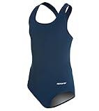 Sporti Einteiliger Badeanzug mit breiten Trägern, für Jugendliche (22–28), Marineblau, 24