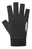 KorhLeoh Herren Sunblock-Fingerlose Handschuhe, UV-Sonnenschutz, Fahrhandschuhe, rutschfeste Touchscreen-Handschuhe für den Außenbereich