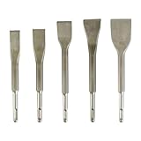 Jooehyer 5PCS -Hammer-Pick-Schabermeißel Pick Schabermeißel Set Wandnutung Bohren Mauerwerk Beton Bohrerfliesen Flache Spitze Meißel Flache Spitze Meißel Runder