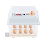 YUNRUX 16 Eier Intelligent Brutmaschine Geflügel Brutautomat 15-40 °C Temperaturregelung Eierbrutkasten 360°Auto-Flip Eier Brutgerät Brutkasten professionelle Inkubator mit automatischem Eierwender