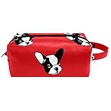 Kosmetiktasche zum Aufhängen, bunte Blumen, wasserabweisend, Kulturbeutel, Reisetasche, für Damen, Herren, Mädchen, tragbare Make-up-Tasche aus Leder, Mehrfarbig 06, 8.2x3.1x3.5 in/21x8x9 cm