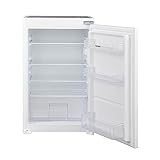TELEFUNKEN EK88S134E Einbaukühlschrank ohne Gefrierfach | 88cm Nische | Schlepptür-Technik | 126 Liter Nutzinhalt | Temperaturregelung | Weiß