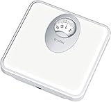TERRAILLON Mechanische Personenwaage – Große Skalenanzeige, Wiegefläche aus Metall, max. 120kg – Modell „T61“ in Weiß
