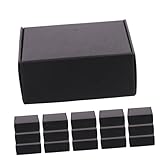 TEMPNAP 20Stücke Papierverpackungsschachteln Schwarze Mailingboxen aus Hochwertigem Karton Faltbare Packboxen für Sichere Versendung für Commerce und