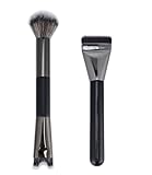 Bekecidi 2-teiliges Make-up-Pinsel-Set, 2-in-1, Doppelkopf-Nasenkonturpinsel, flacher Gesichtspinsel zum Modellieren, Hervorheben und Definieren