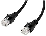 Amazon Basics Gigabit-Ethernet-LAN-Kabel, RJ45, Cat6, ideal für Heim- und Büronetzwerke, 1m 1 Stück, Schwarz