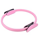 KOSDFOGE Pilates Ring Circle, Fitness Ring Magic Circle, 4 Farben 1,4 Zoll Dual Grip Yoga Ring Widerstandskreis Für Oberschenkel Und Beine Fitness(Rosa)