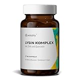 edubily nutrition® Lysin Komplex – 400 mg L-Lysin + 50 mg Quercetin + 1 mg Zink pro Kapsel – vegan, Made in Germany, ohne Zusatzstoffe – 90 Kapseln
