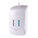 XXXXW Nachfüllbarer Seifendosierer für Hotel Shampoo Duschgel Box Heim WC Badezimmer Wand-Durchschlag frei Doppelkopfseifenspender Duschlotionsspender (Color : White)