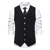 Westernjacke Herren Lederjacke Reiterjacke Cordjacke Arbeitsweste Steppweste Fleeceweste Wollwesten Feinstrick Anzugsweste Retro Multi Pocket Design Einreihige bequem Baumwolle