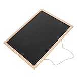 CLISPEED Holzrahmen Kreidetafel Kleine Hängende Memotafel Wiederverwendbar Leicht Vertikal Horizontal Montierbar Elegante Wandtafel für Küche Büro Zuhause und Laden