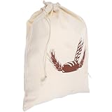 jojofuny Baumwoll leinen Brotsack mit Kordelzug Wiederverwendbarer Waschbarer Brottasche für Frisches Brot Baguette und Backwaren Umweltfreundliche Brotaufbewahrungstasche mit Robustem