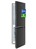 CHIQ Kühl-Gefrierkombination 157L(109L/48L), 144 cm Höhe, Low Frost, 39dB Ultra-Leise, 121 kWh/Jahr, 4-Sterne Gefrieren, Kühlschrank mit Gefrierfach EEK C, Türumschlag Möglich, Schwarz CBM157LC