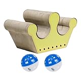 Vesidoloy Kratzbrett Für Katzen - Magnetisches Kratzspielzeug Für Katzen | Kätzchen Wellpappe Bett mit Ball zum Klettern und Ausruhen für Möbelecke Zuhause Innenbereich Wohnzimmer Schlafzimmer