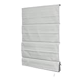 Ventanara® Raffrollo Raffgardine verdunkelnd Faltrollo raumverdunkelnd Blickdicht Thermorollo Sichtschutz (160 x 160 cm, Grau)