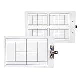 Tragbar Trainer Taktikmappe, Trainertafel, Tatktikboards, Coach Board, Tennis-Markierungstafel, Nicht Magnetische, Trocken Abwischbare PVC-Coaching-Tafel, Doppelseitig, für Tennisstrategie
