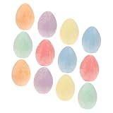 jojofuny 12Stücke Eierförmige für Wasserdichte Wiederverwendbare Tafelkreide für Kreative Malprojekte im Freien für Ostern und Schulprojekte