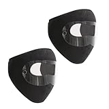 Tixqeaif 2-Teilige Gesichtsmaske, Motorrad-Gesichtsmaske für Kaltes Wetter, für Männer und Frauen, Skifahren, Snowboarden, Motorradfahren, UV-Schutz B