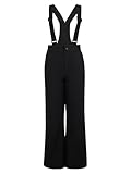 Ziener Kinder ABOL Ski-Hose/Schnee-Hose | wasserdicht, Träger, PFC frei, Black, 164
