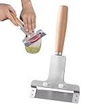 Rettichschneider – Rettichschneider für die Küche, Rettichschneider für die Küche, verstellbarer Käseschneider, Gemüseschäler aus Edelstahl, Rettichmahlwerk mit Holzgriff