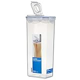 LocknLock Spaghetti-Box mit Schütte, 2 Liter, Rechteckig, Flip-Top, Durchsichtig, 135 x 102 x 290 mm