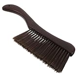 COLLBATH Handheld -Besenpinsel Staubwedel weiche Pinsel für die Matratze Werkzeug zum Reinigen des Sofas Kaminbürste Kleiderbürste kurzer Besen Bettfegerbürste Auto Besen Holz Braun