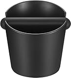 Kaffee Abklopfbehälter,10 x 10 x 11 cm Kaffeesatz Abschlagbehälter,Knock Box with Removable Knock Lever,Black Siebträger Abklopfbehälter,Espresso Abklopfbehälter for Kitchen,Cafe, Restaurant,Office