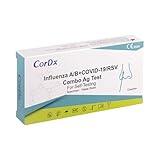 CorDx 4 in 1 Laien-Antigen Kombi-Test RSV Viren + Corona COVID-19 + Influenza A + B | Packung (1 Test)