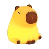 Capybara-Lampe, Nachtlicht aus Silikon, Capybara-Lampen aus Silikon, 7 Farben mit niedlichem tragbaren Nachtlicht | Nachttischlampe, Touch-Lampe dimmbar, für Schlafzimmer,